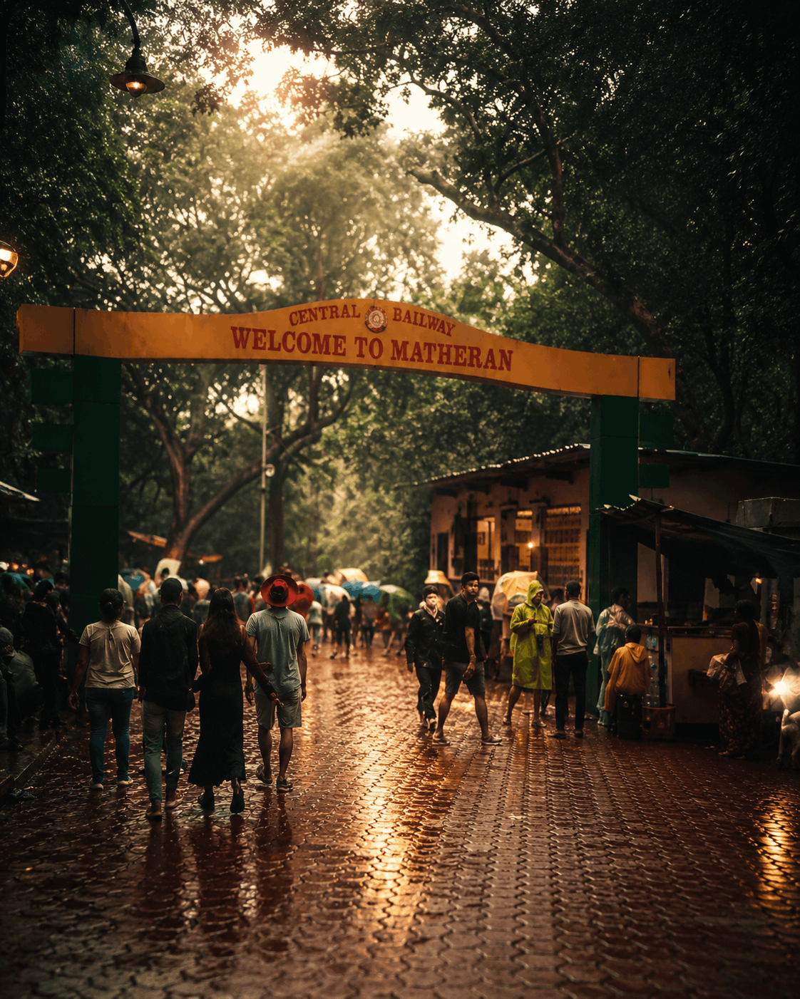 Matheran lush hill station and campsite scenery